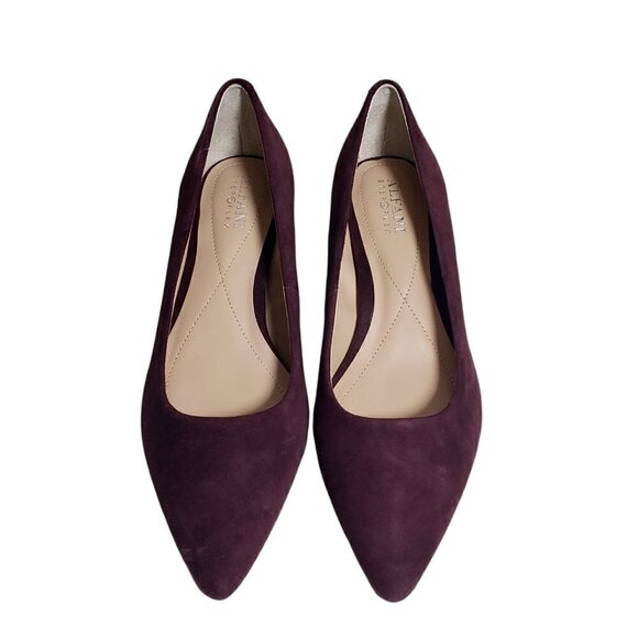 Alfani Womens Purple Suede Almond Toe Slip On Block Heels Career Shoes Size 6 M - Picture 3 of 9